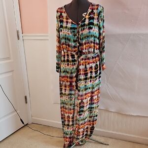 Multicolor Women's Bathingsuit Swimsuit Cover-Up Dress.